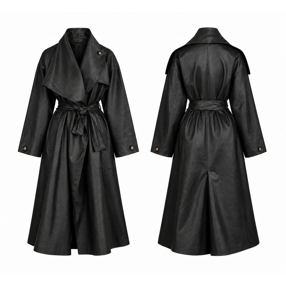 Mrs Howell Faux Leather Signature Trench