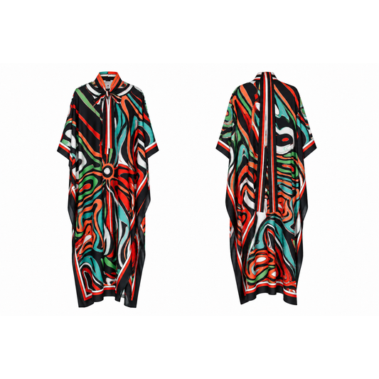 Mrs Howell Pucci Silk Feel Maxi Dress