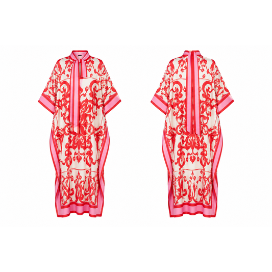 Mrs Howell Capri Silk-Feel Kaftan