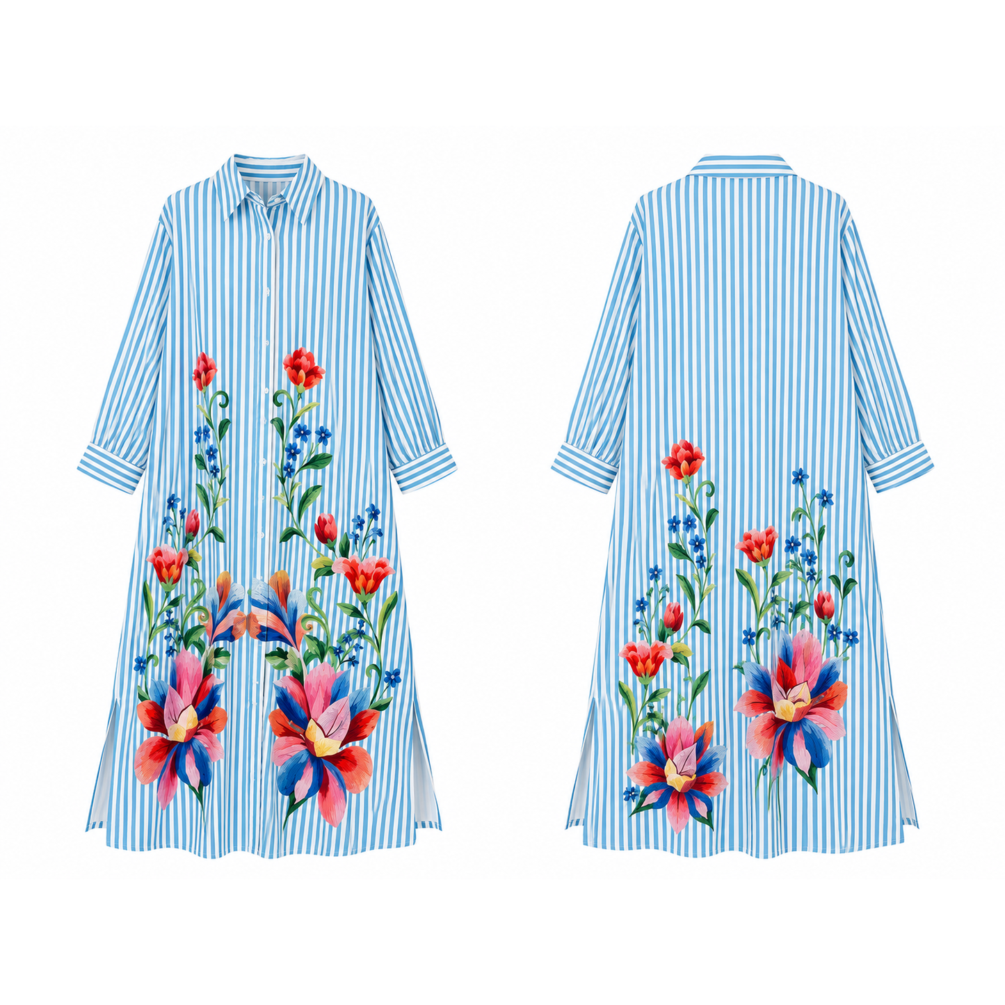 Mrs Howell Print Series Maxi Shirt Dress