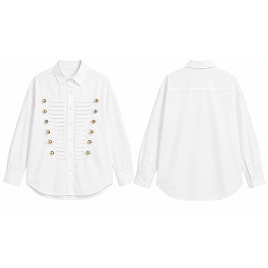 Mrs Howell Signature Military Cotton Shirt