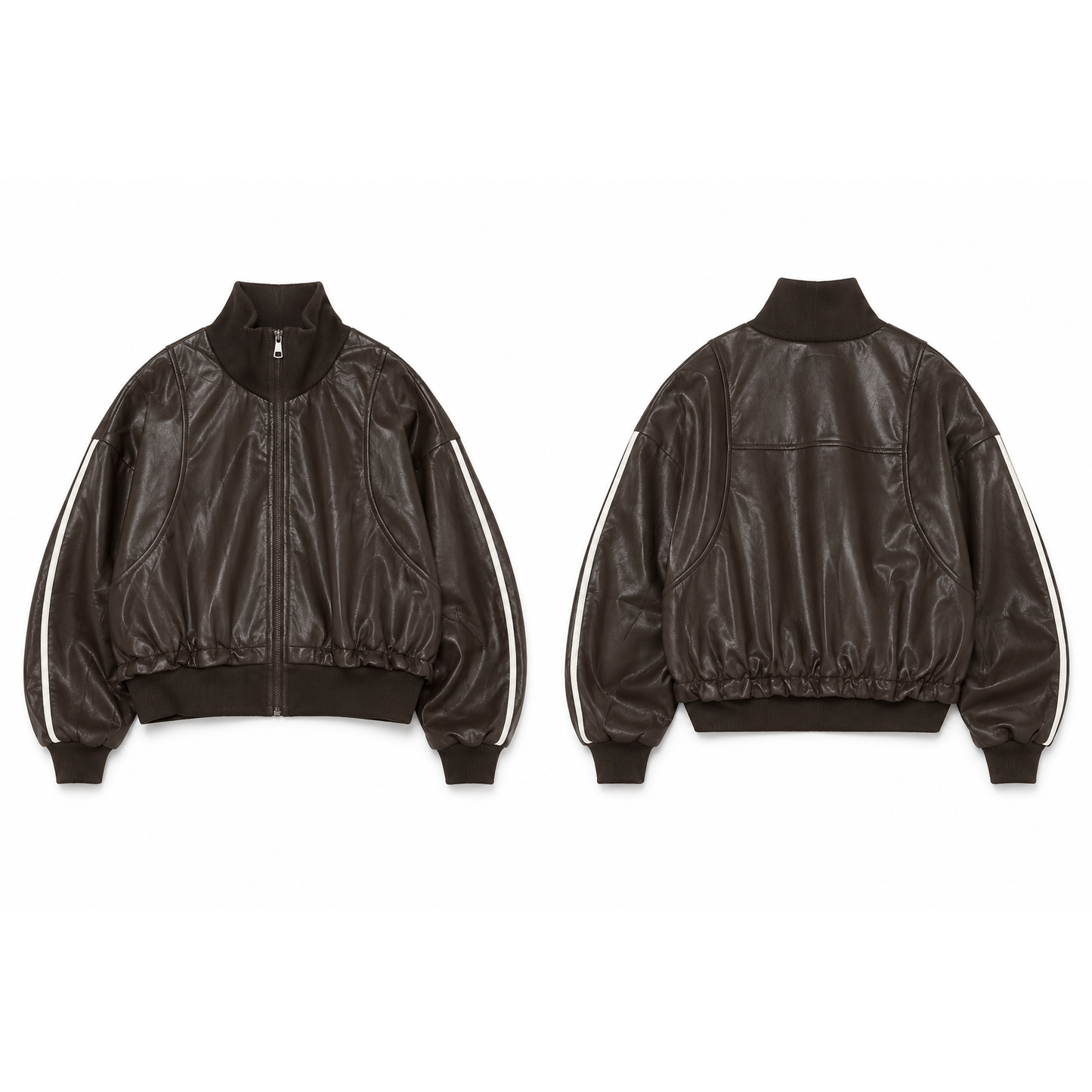 Mrs Howell Faux Leather Bomber