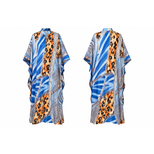 Mrs Howell Portofino Silk-Feel Kaftan