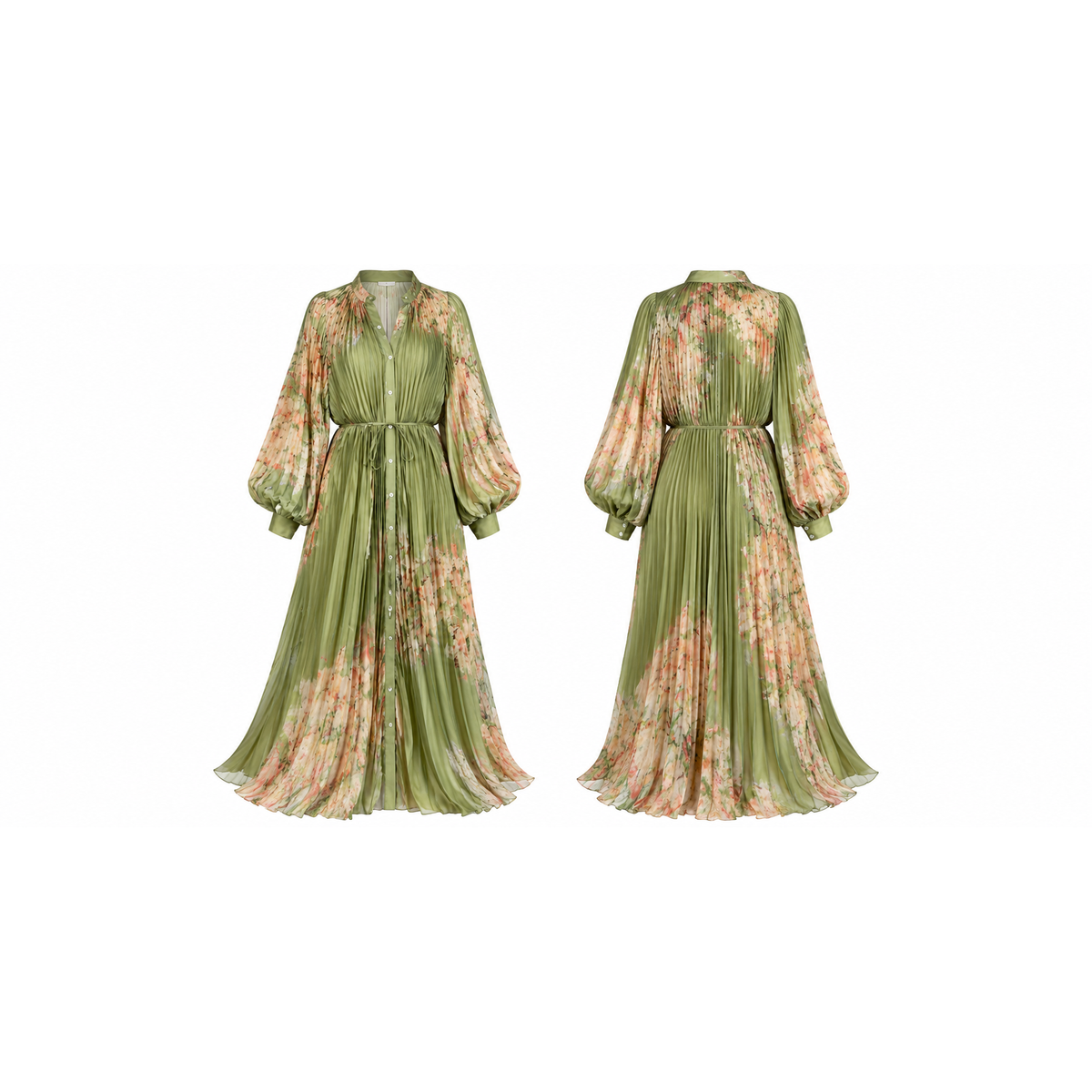 Mrs Howell Garden Pleat Maxi Dress