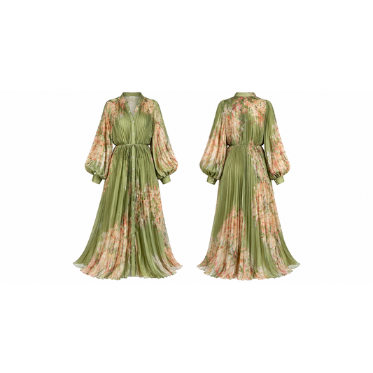 Mrs Howell Garden Pleat Maxi Dress