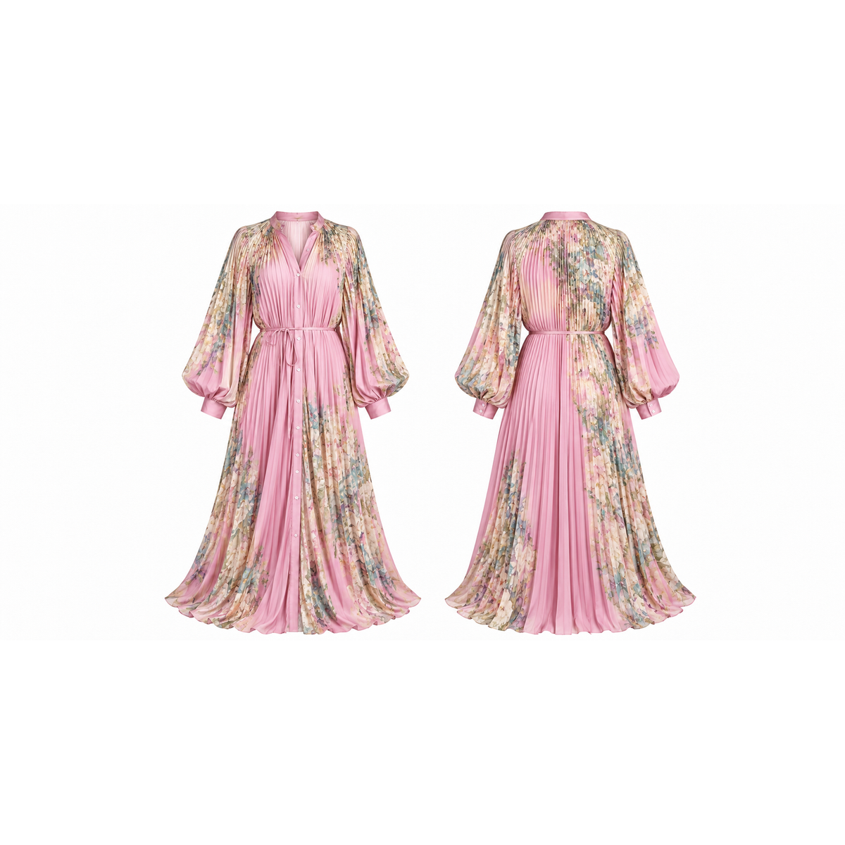 Mrs Howell Garden Pleat Maxi Dress