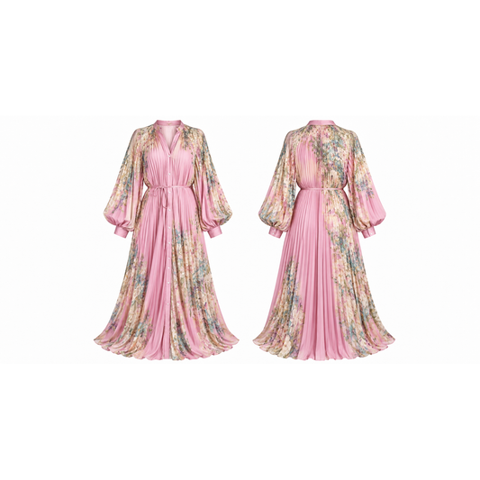 Mrs Howell Garden Pleat Maxi Dress