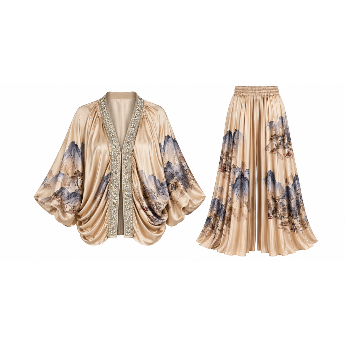 Mrs Howell Jewel Watercolour Pant Set