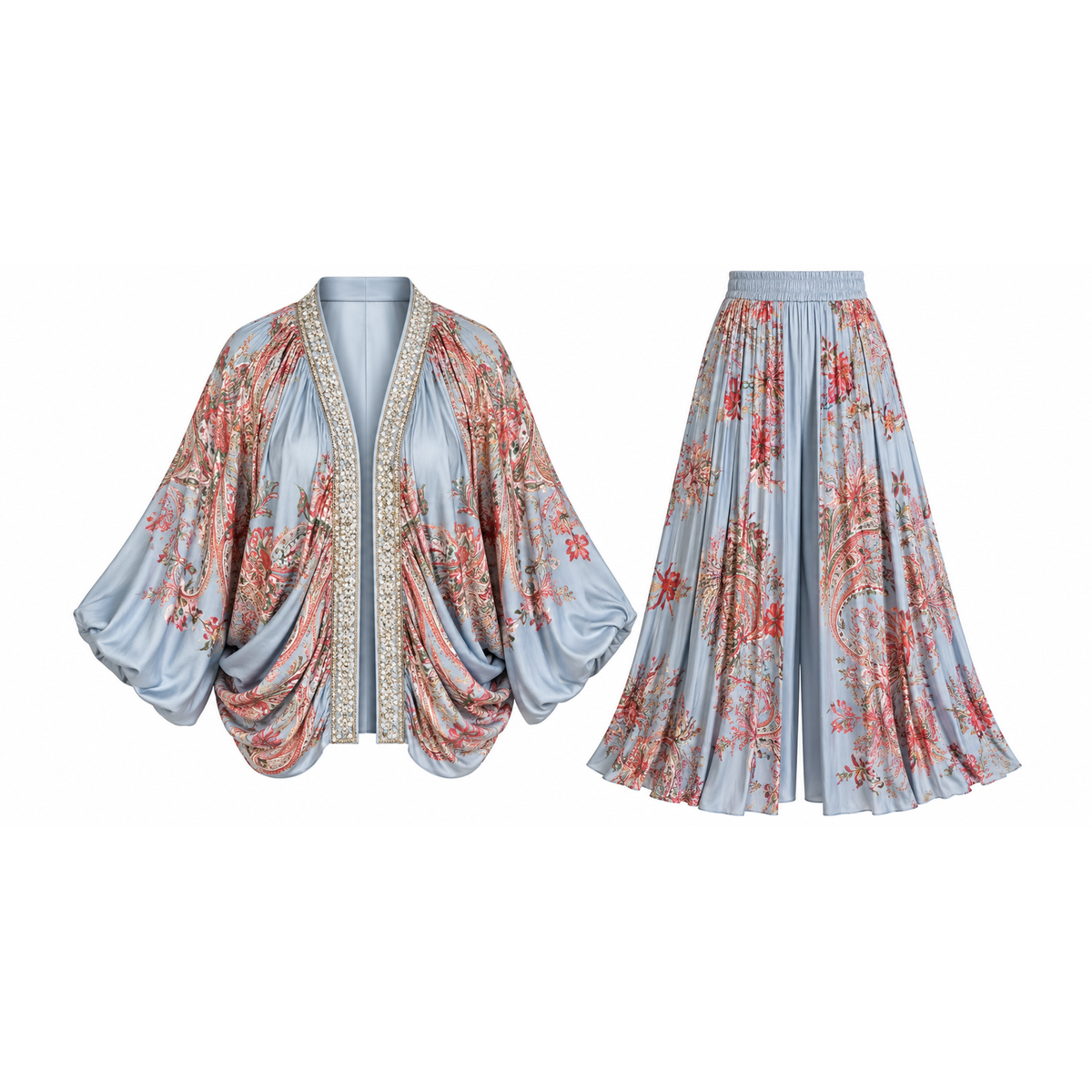 Mrs Howell Jewel Watercolour Pant Set