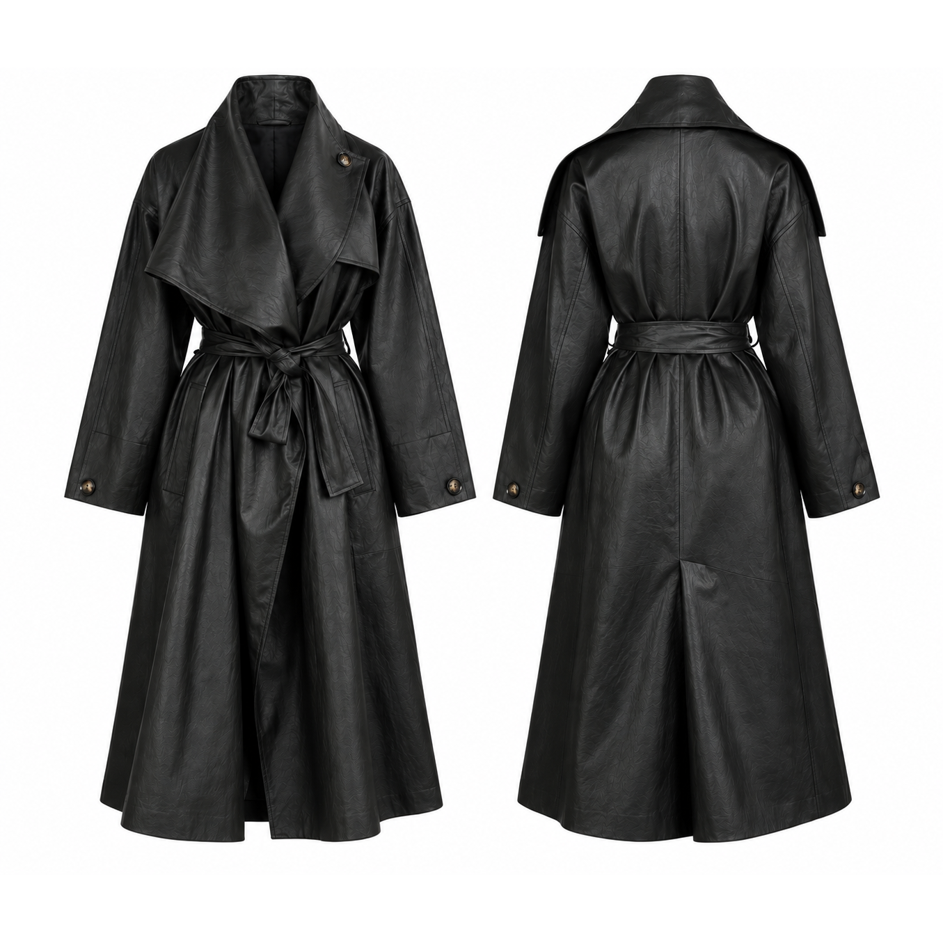 Mrs Howell Faux Leather Signature Trench