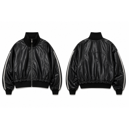 Mrs Howell Faux Leather Bomber