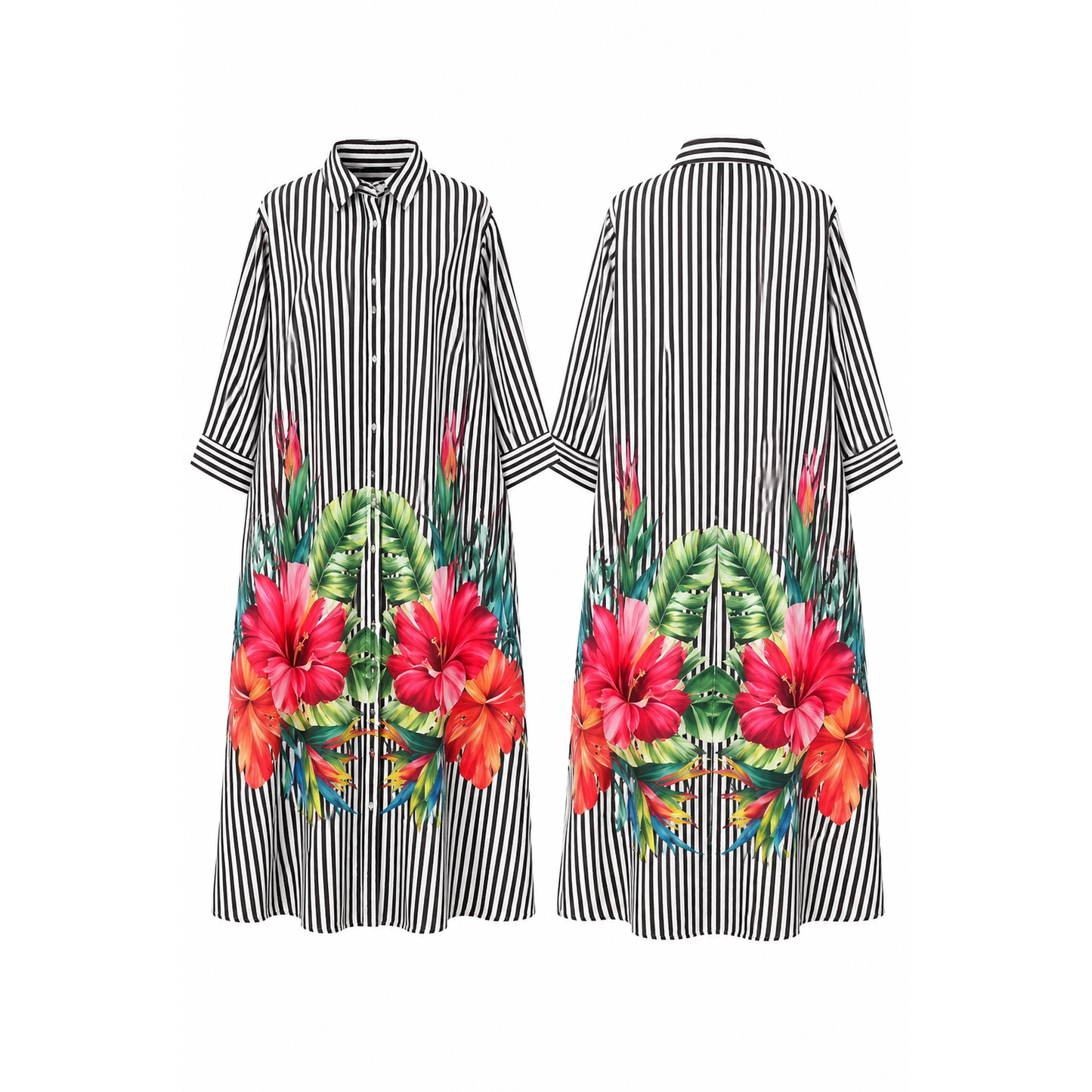 Mrs Howell Print Series Maxi Shirt Dress