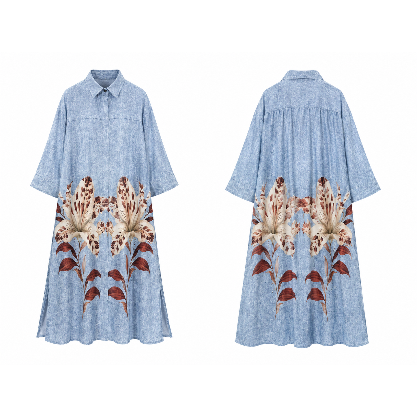 Mrs Howell Print Series Maxi Shirt Dress