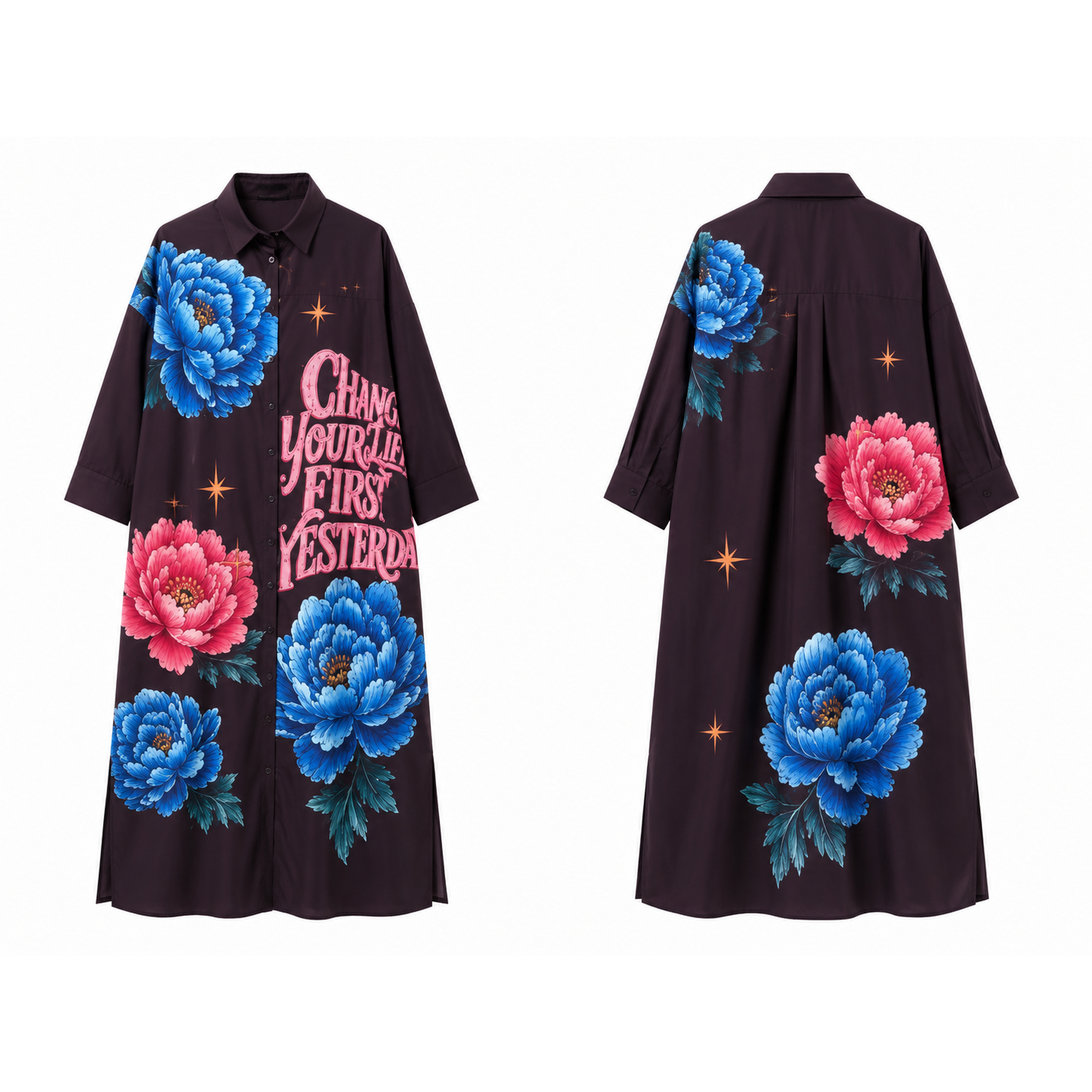 Mrs Howell Print Series Maxi Shirt Dress