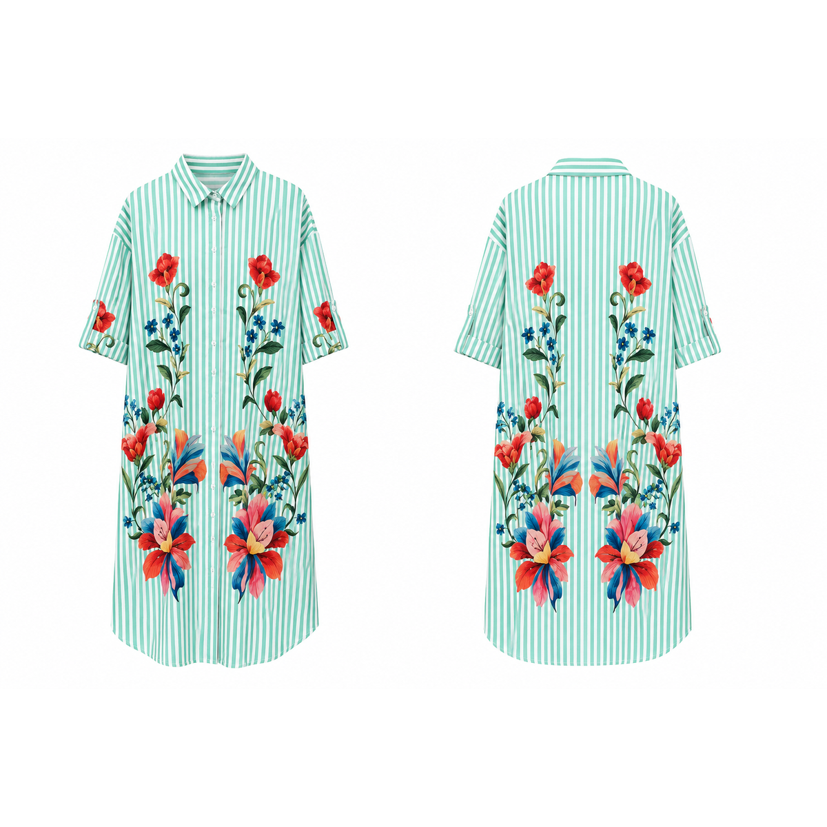 Mrs Howell Print Series Maxi Shirt Dress