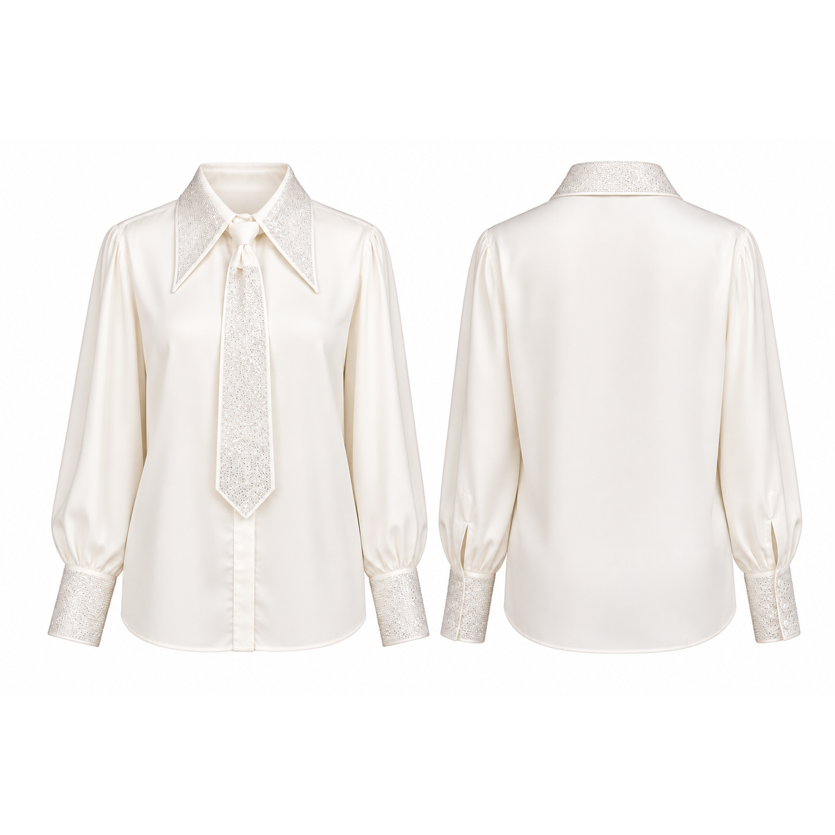 Mrs Howell Crystal Collar Shirt