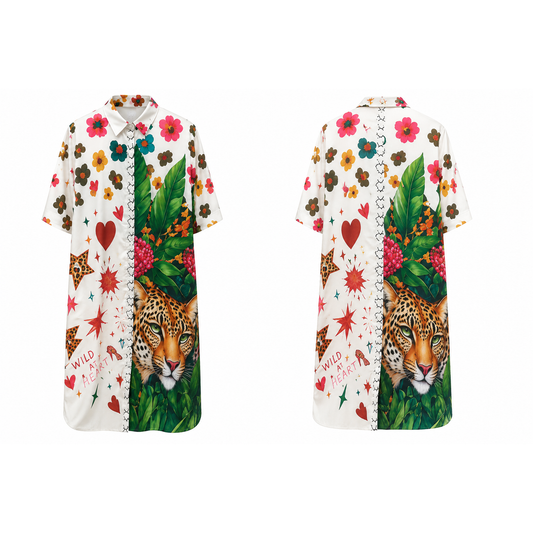 Mrs Howell Print Series Maxi Shirt Dress