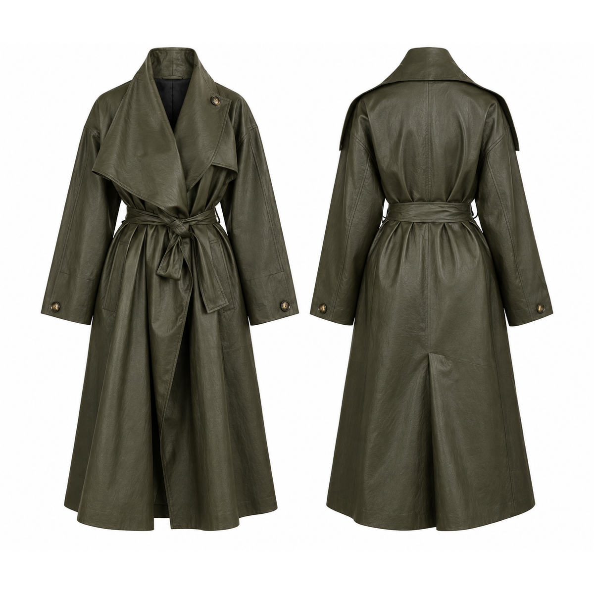 Mrs Howell Faux Leather Signature Trench