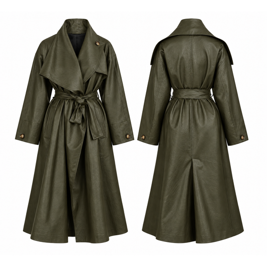Mrs Howell Faux Leather Signature Trench
