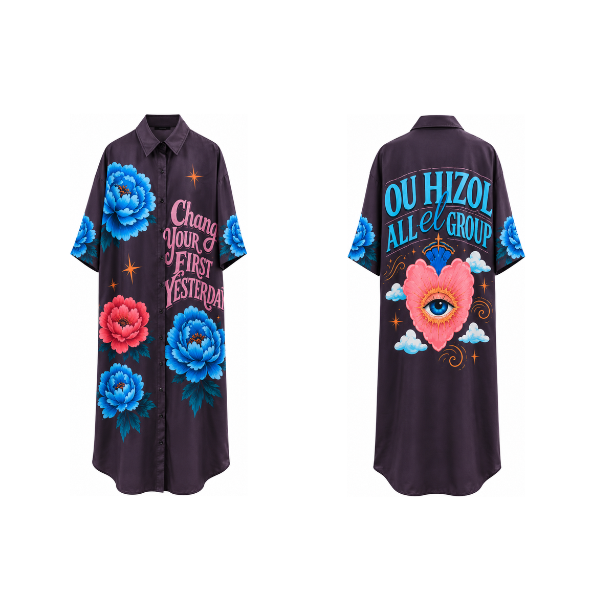 Mrs Howell Print Series Maxi Shirt Dress