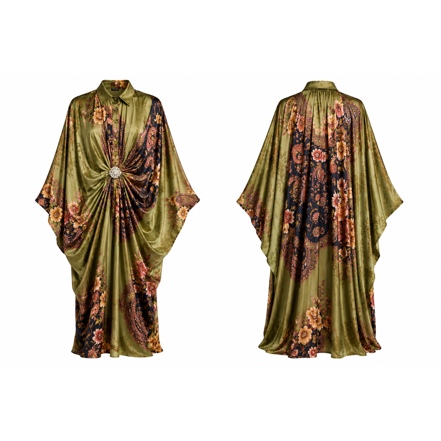 Mrs Howell Moroccan Silk Feel Kaftan