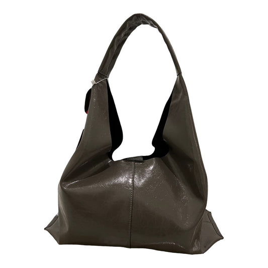 Patent Leather Slouch Bag