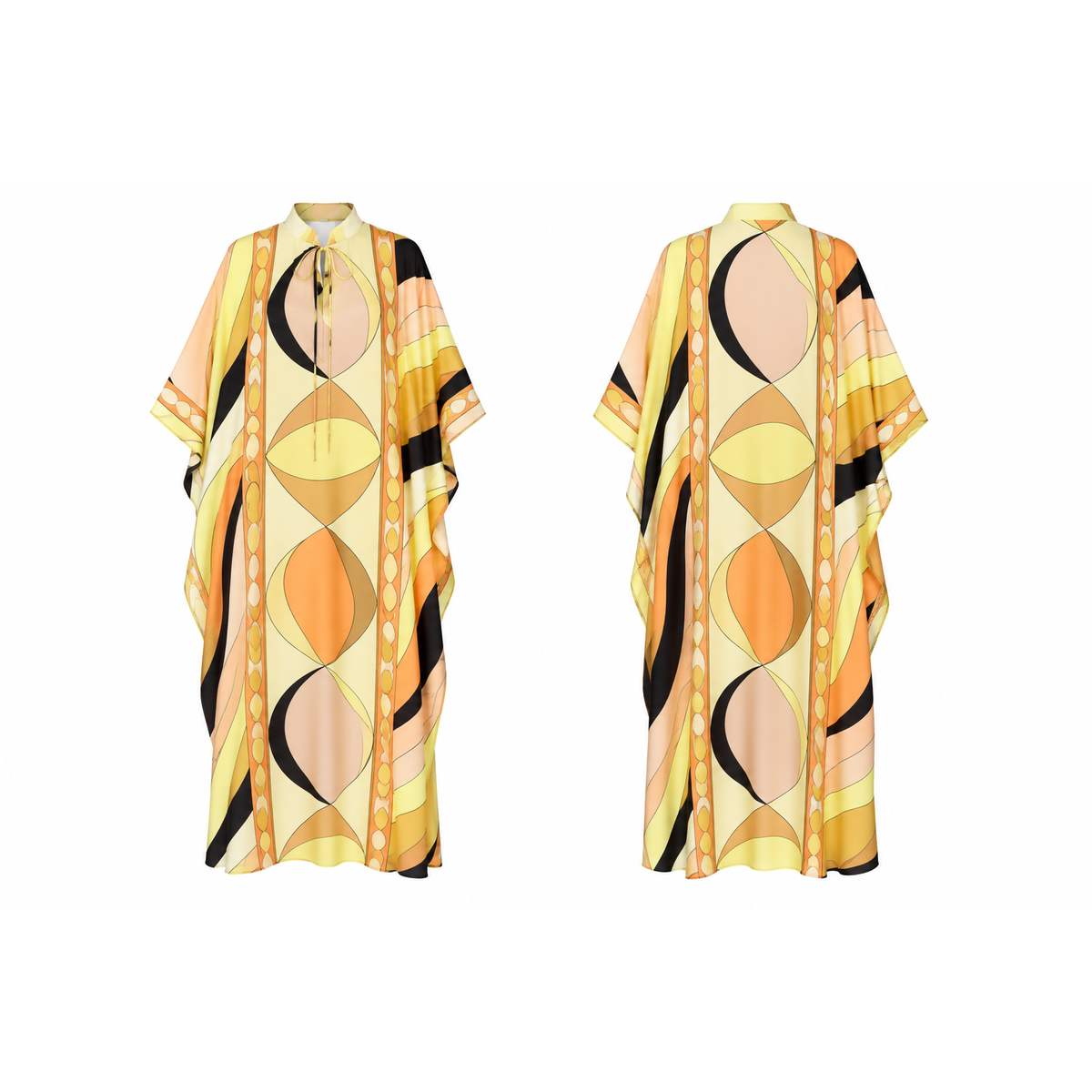 Mrs Howell Portofino Silk-Feel Kaftan