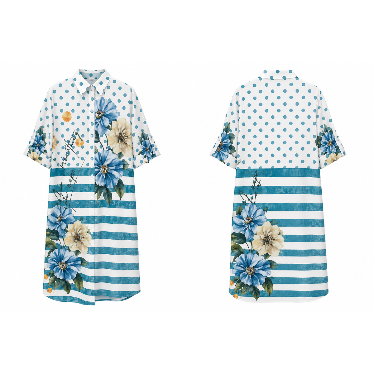 Mrs Howell Print Series Maxi Shirt Dress