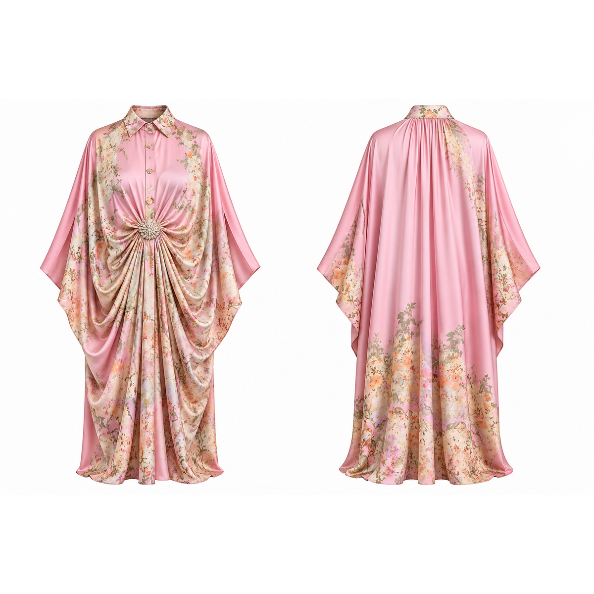Mrs Howell Moroccan Silk Feel Kaftan