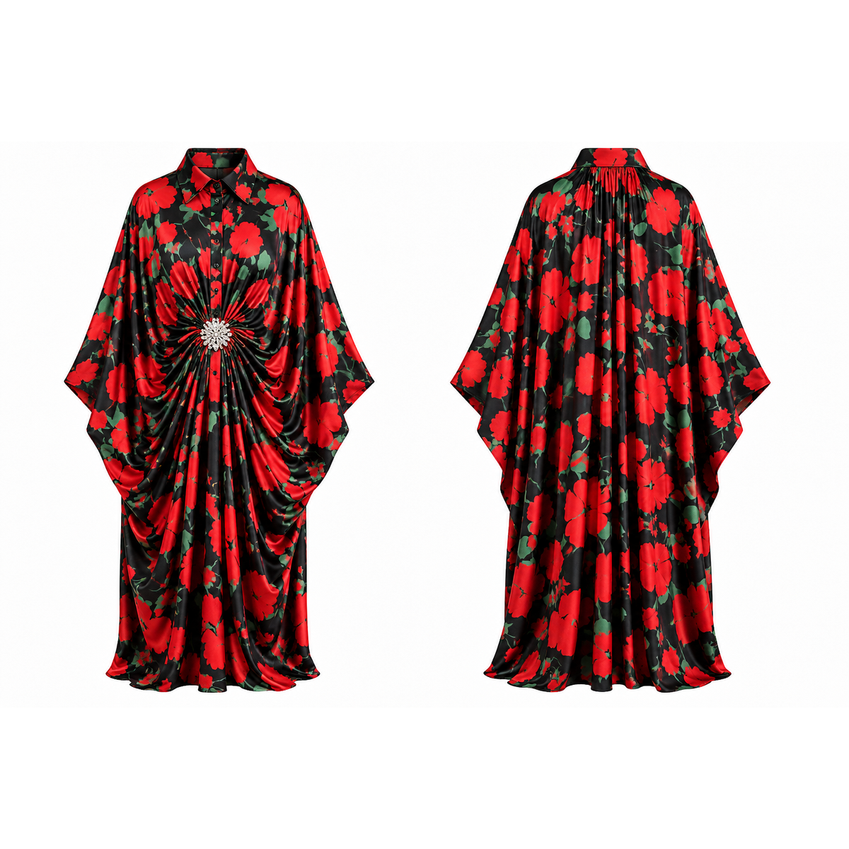 Mrs Howell Moroccan Silk Feel Kaftan