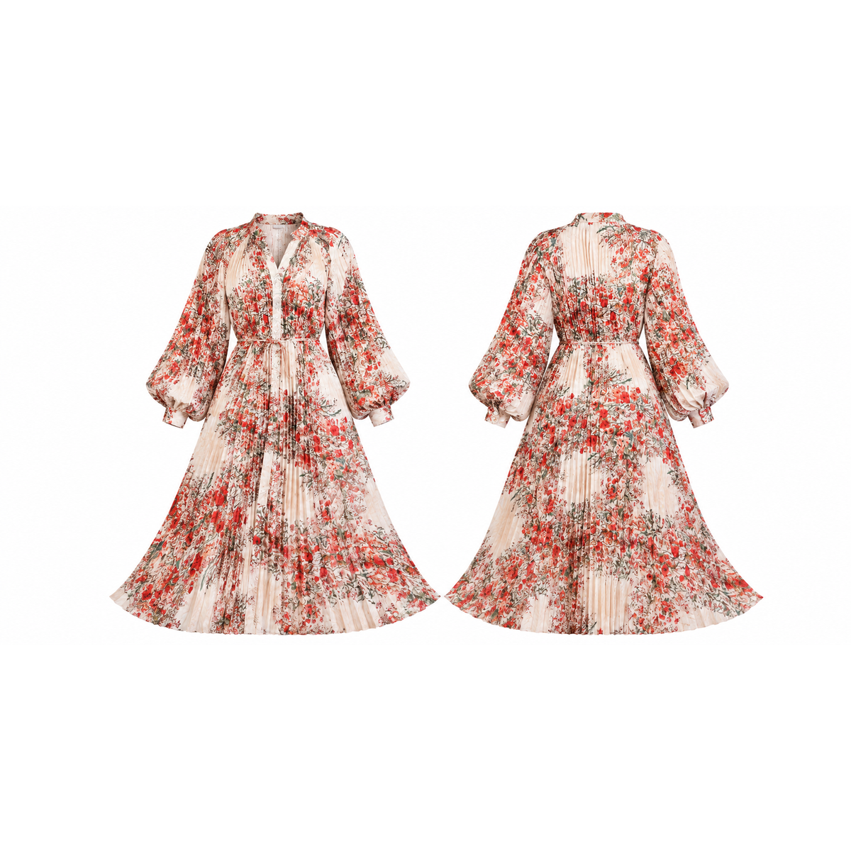 Mrs Howell Artistry Pleated Maxi Dress