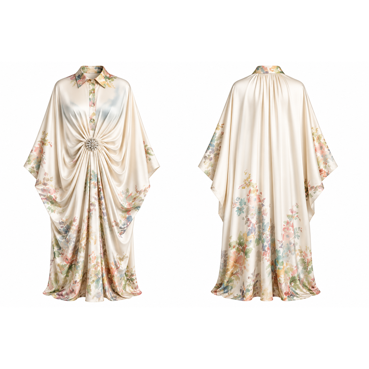 Mrs Howell Moroccan Silk Feel Kaftan
