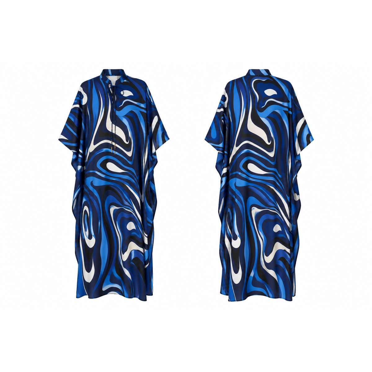 Mrs Howell Portofino Silk-Feel Kaftan