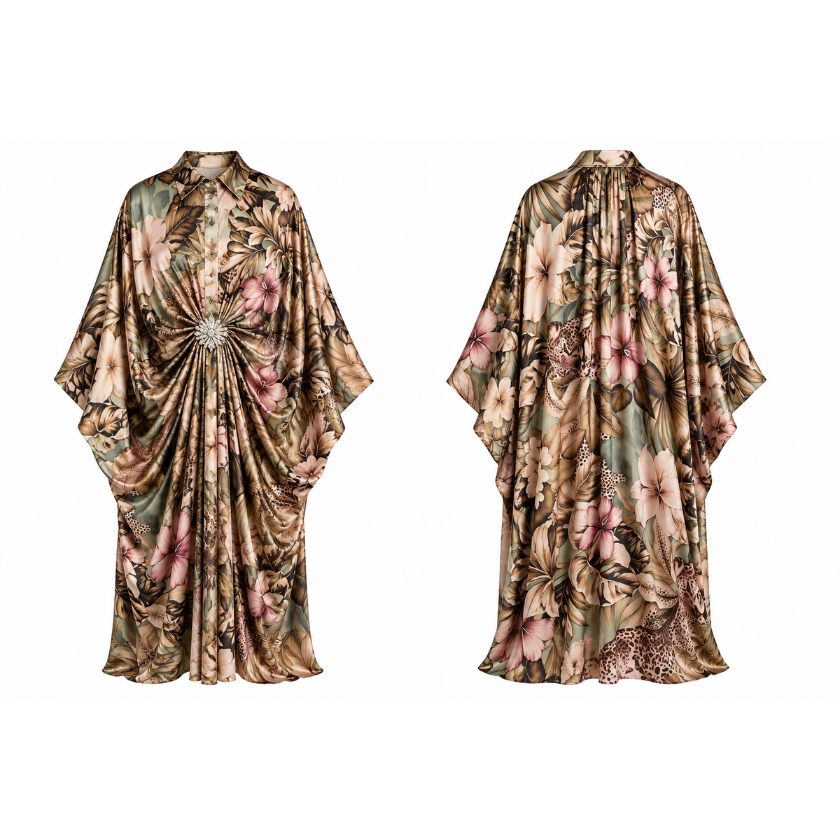 Mrs Howell Moroccan Silk Feel Kaftan
