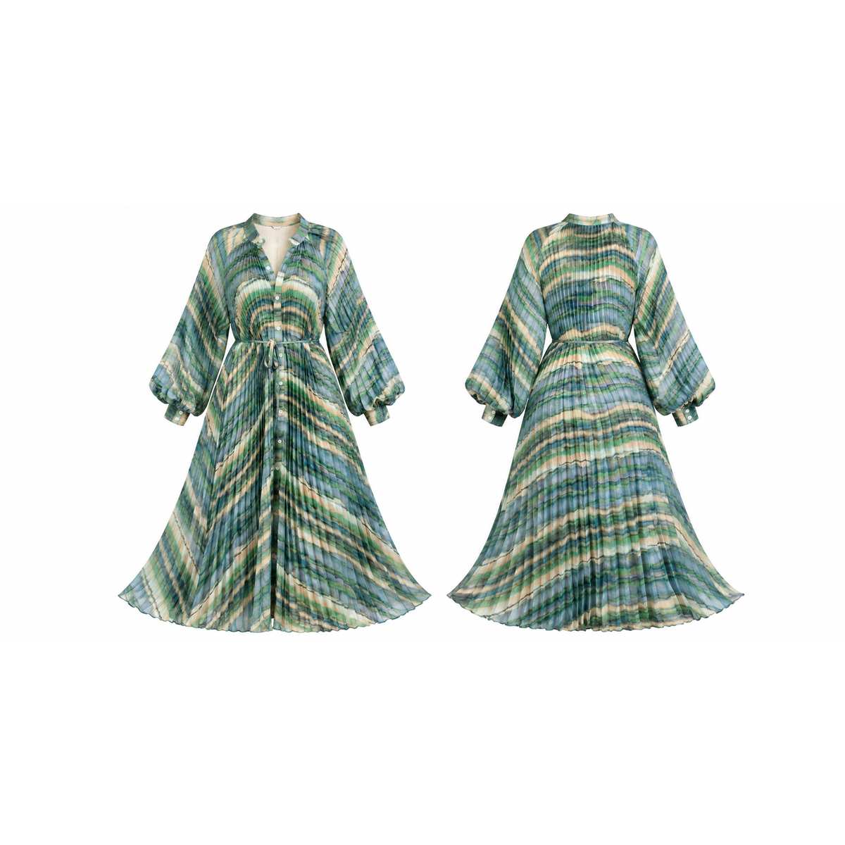 Mrs Howell Artistry Pleated Maxi Dress